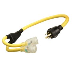 3' 10/4 STOW, 2 Receptacle Generator Adapter Cord