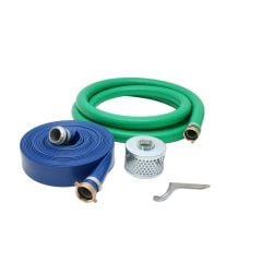 PVC 2" Suction & Discharge Hose Pump Kit Threaded Ends