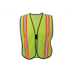 Ironwear Safety Vest Lime, 2" Orange Tape, 1/2" - 1265
