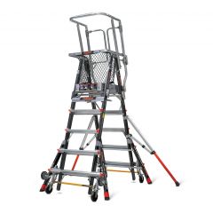 Little Giant 9' Aerial Safety Cage Fiberglass Ladder