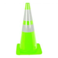 28" Lime Reflective Collar Green Traffic Cone