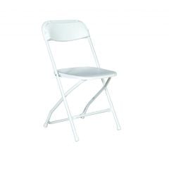 Rhino Metal Folding Chair, White, Set of 10