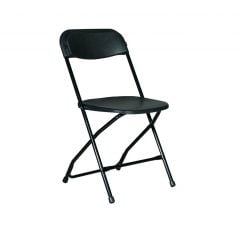 Rhino Metal Folding Chair, Black, Set of 10