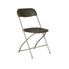 Rhino Metal Folding Chair, Brown, Set of 10