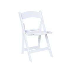 Classic Resin Folding Chair, White, Set of 4