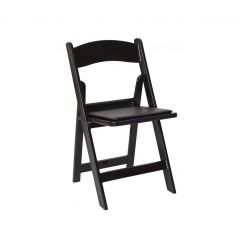 Classic Resin Folding Chair, Black, Set of 4