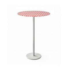 Kwik Covers 30" Round Red/White Gingham Table Cover