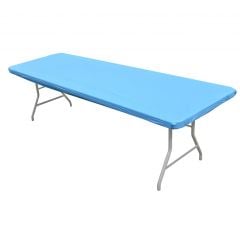 Kwik Covers 6' Rectangle Light Blue Table Cover