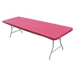 Kwik Covers 6' Rectangle Maroon Table Cover