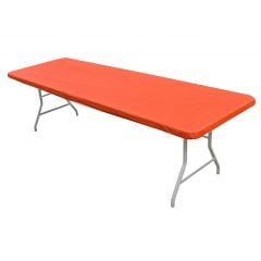 Kwik Covers 6' Rectangle Orange Table Cover