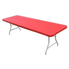 Kwik Covers 6' Rectangle Red Table Cover