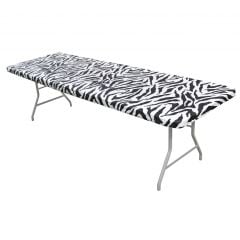 Kwik Covers 6' Rectangle Zebra Table Cover