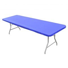Kwik Covers 8' Rectangle Royal Blue Table Cover
