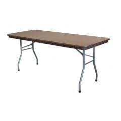 Rhino 8' Banquet Resin Folding Table, Brown