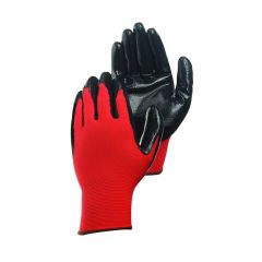 Ultra-Thin Red Nitrile Coated Gloves, Medium