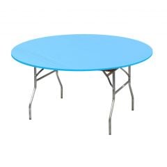 Kwik Covers 60" Light Blue Round Table Covers - Bulk