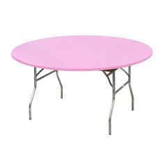 Kwik Covers 60" Round Pink Table Cover