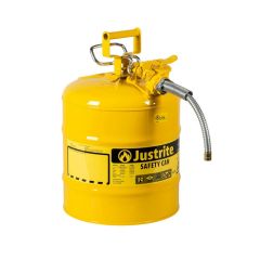 Justrite Type II 5 Gallon Yellow Steel Safety Diesel Can, 7250220
