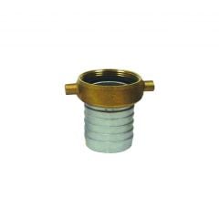 2" I.D. Aluminum Female Pin Lug Coupling With Brass Nut