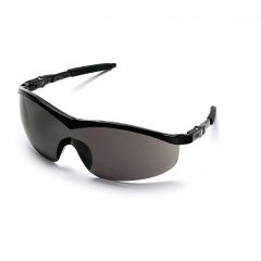 MCR Safety ST1 Series Black Frame Safety Glasses, Gray Lens