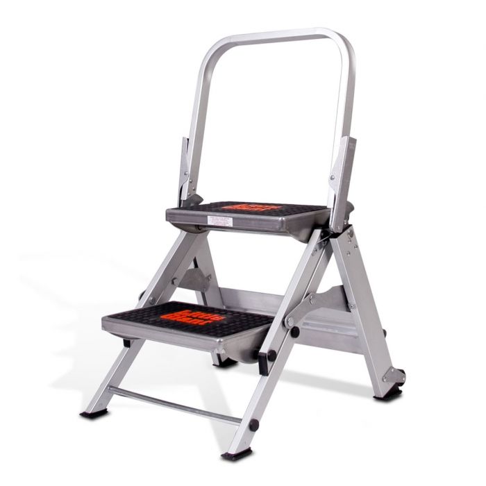 Little Giant Ladder Systems 10210BA Safety Step Stepladder With Handrail 2step for sale online 