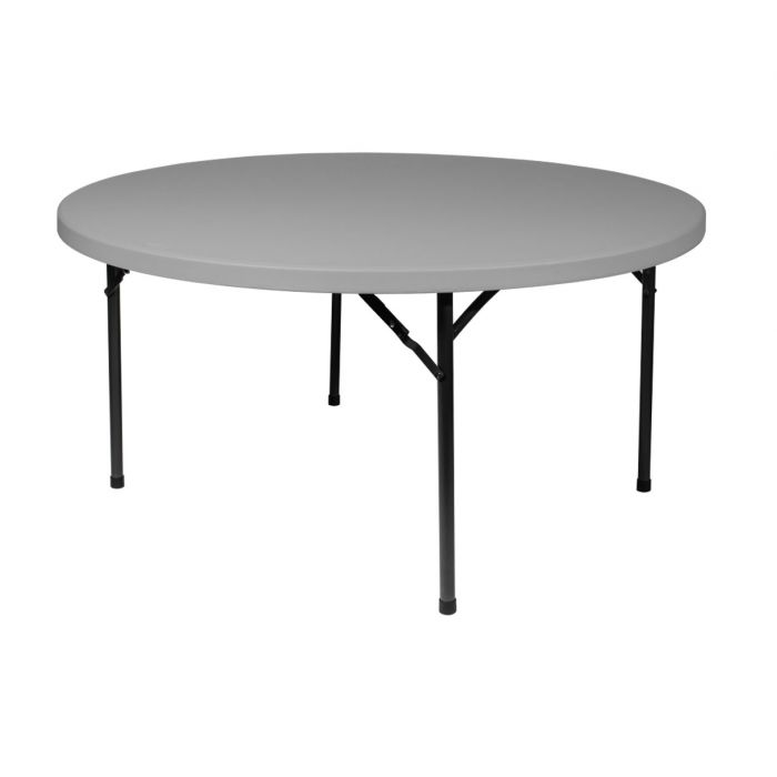 Round Plastic Mold Folding Table Grey, 60 Round Plastic Folding Table