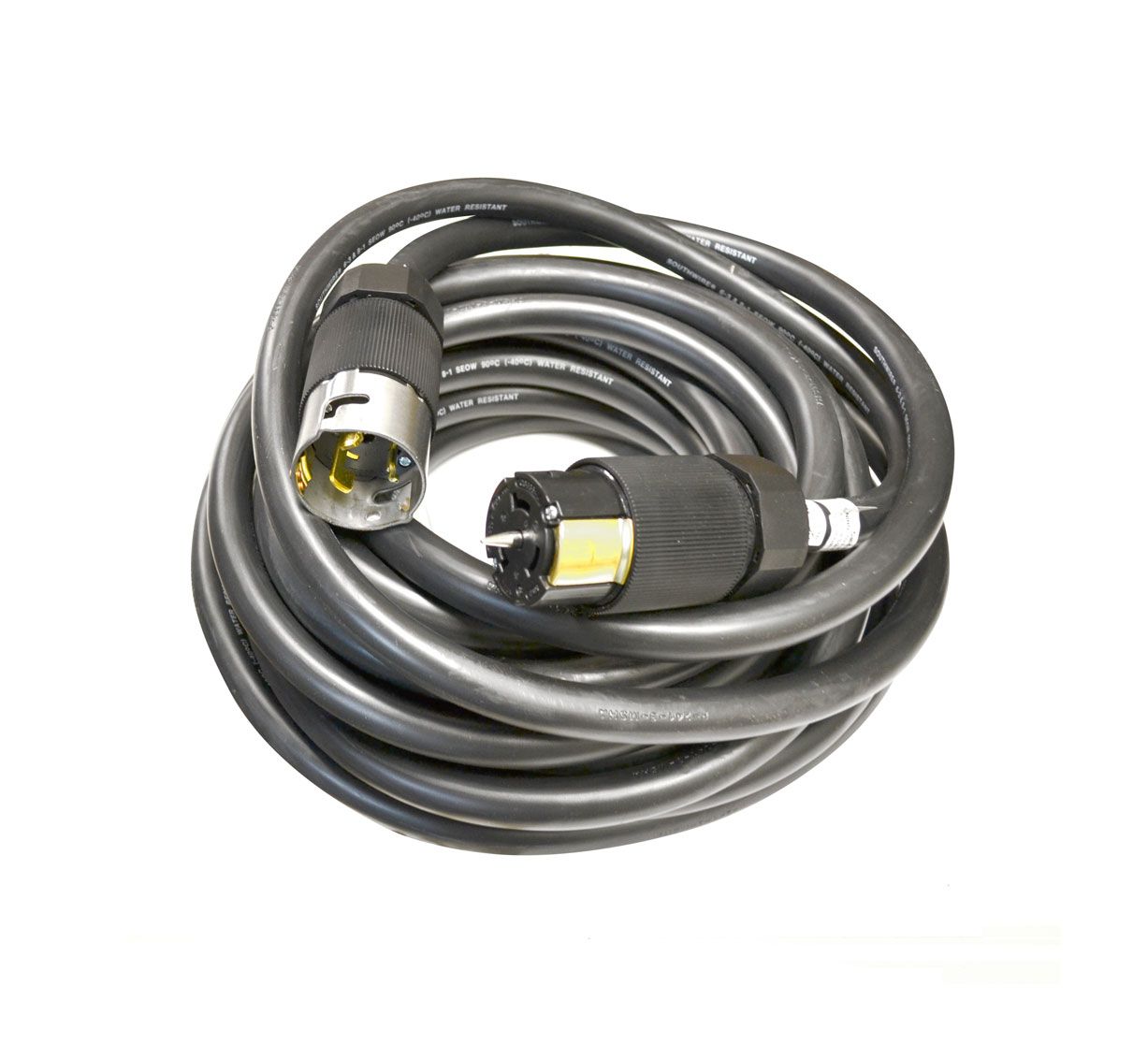 Coleman Cable 01918 50-Amp Twist-Lock 50ft Generator Power Extension Cord 