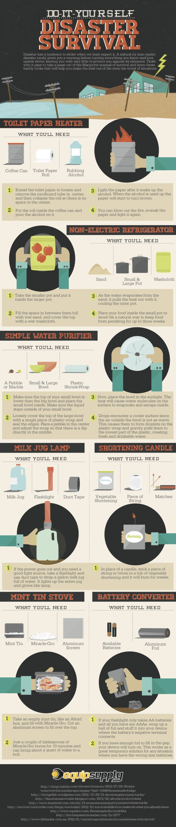 DIY Disaster Survival infographic